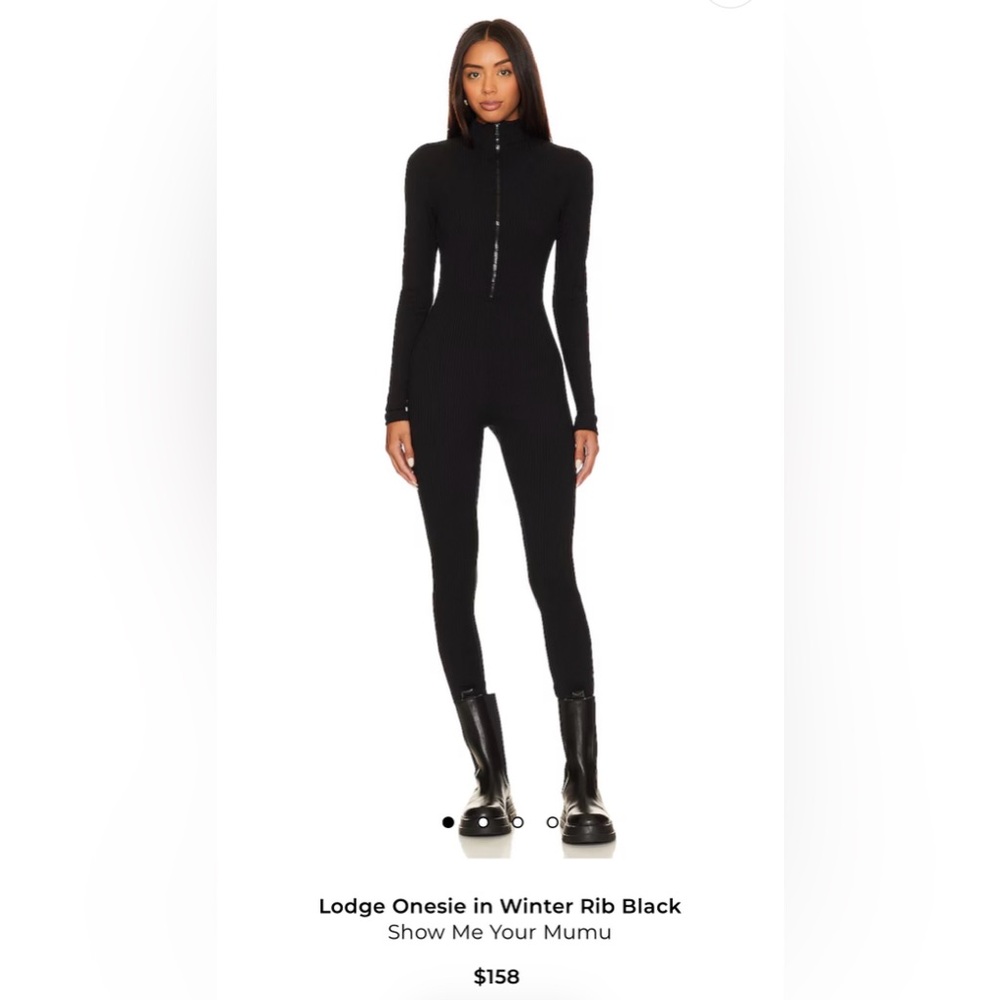 Lodge Onesie in Winter Rib Black